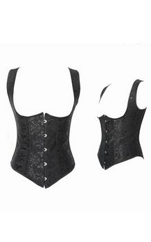 black sexy underbust corset